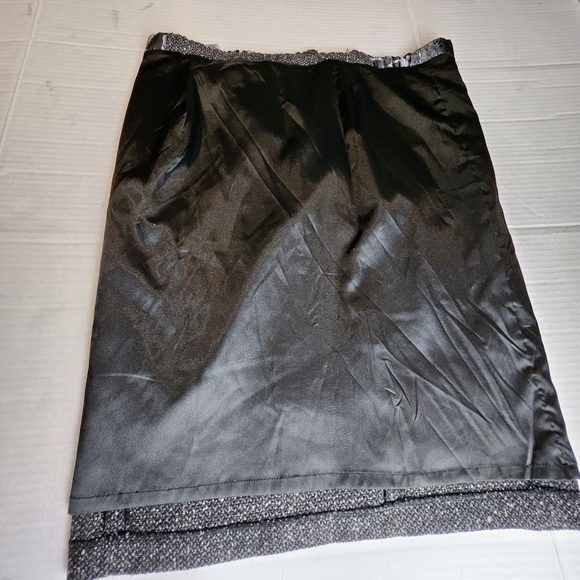 G.I.L.I Women Tweed Lace Accent Pencil Skirt Size Large - Picture 10 of 14